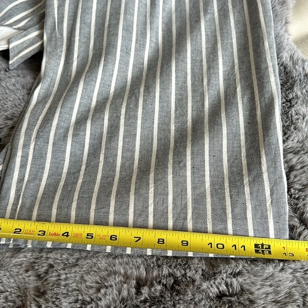 Banana Republic, Linen-cotton blend, wide-leg, cropped tie jumpsuit size 10p